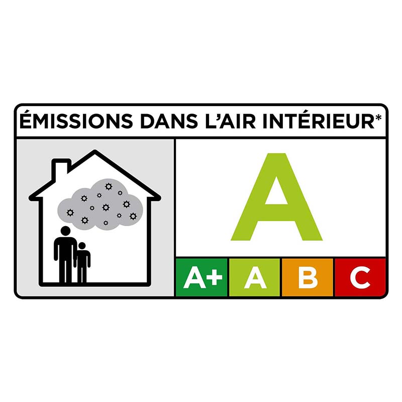 Logo note A pour l'emission dans l'air intérieur
