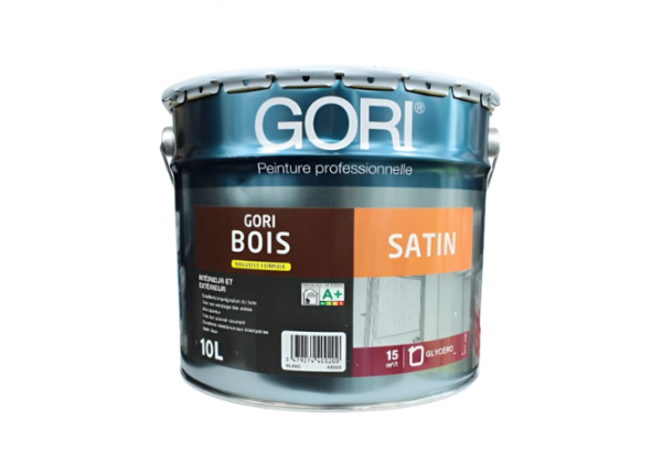 Peinture bois, Gori bois satin, pot de 10 litres