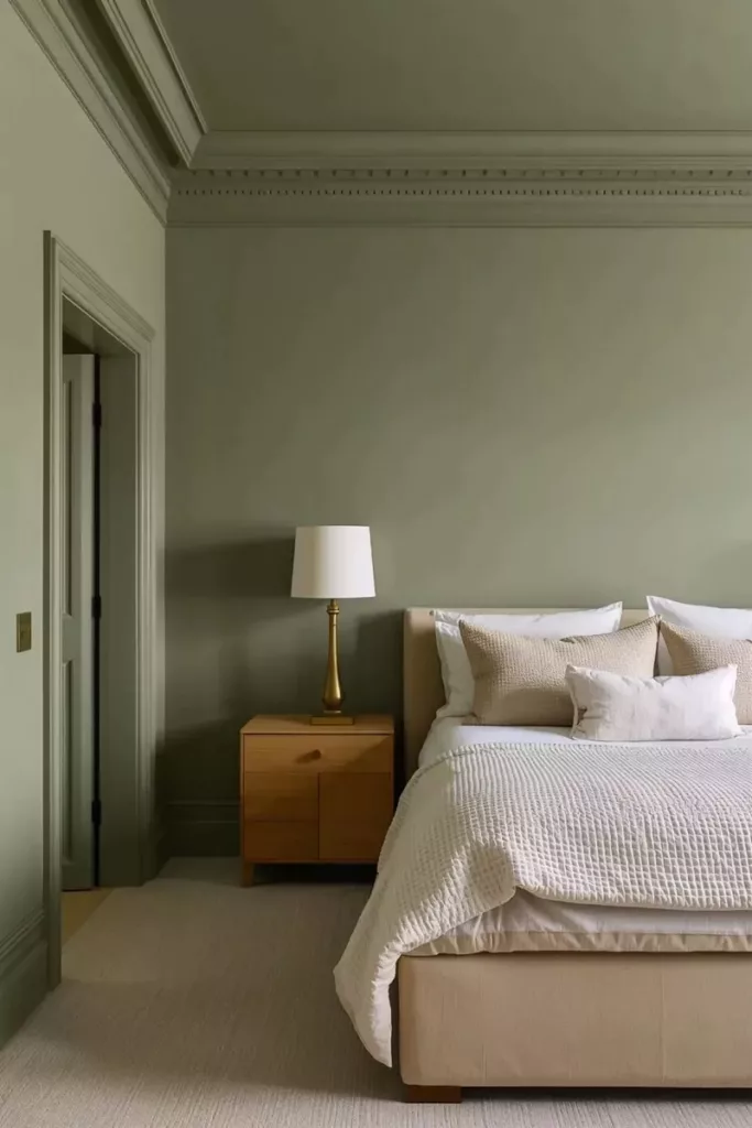 Peinture intérieure mate appliquée sur mur blanc