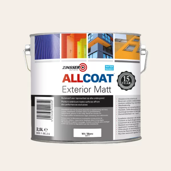 zinsser, allcoat exterieur, peinture mat