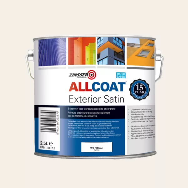 Peinture Zinsser Allcoat Exterior Satin 2,5 L