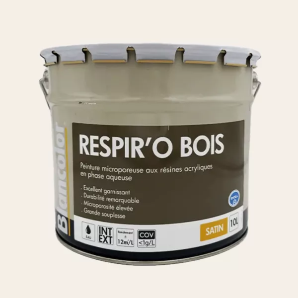 Peinture Blancolor Respir'o Bois 10 L